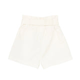 Just Cavalli Kids Short Panna con Fascia in Vita e Applicazione Logo per Bambine
