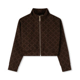 Michael Kors Kids Cardigan Marrone con Zip per Bambine