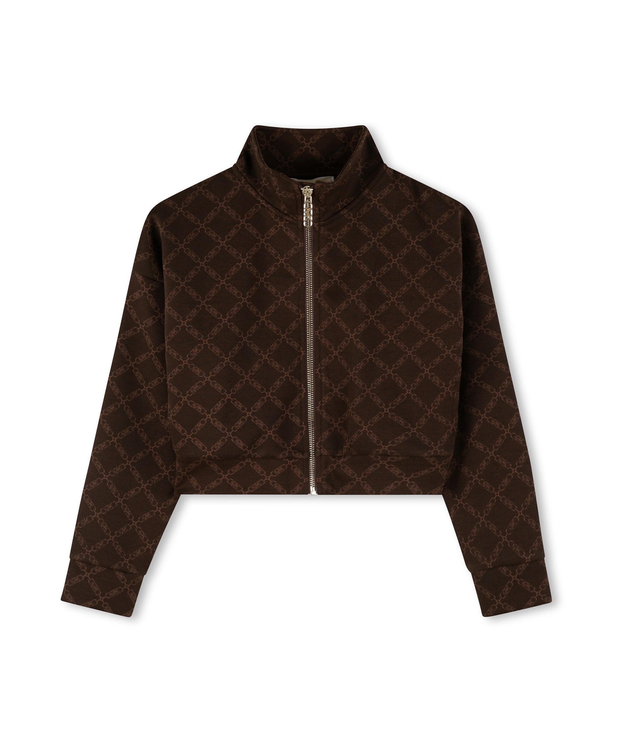 Michael Kors Kids Cardigan Marrone con Zip per Bambine