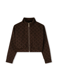 Michael Kors Kids Cardigan Marrone con Zip per Bambine