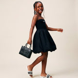 Palm Angels Kids Black Logo Dress for Girls