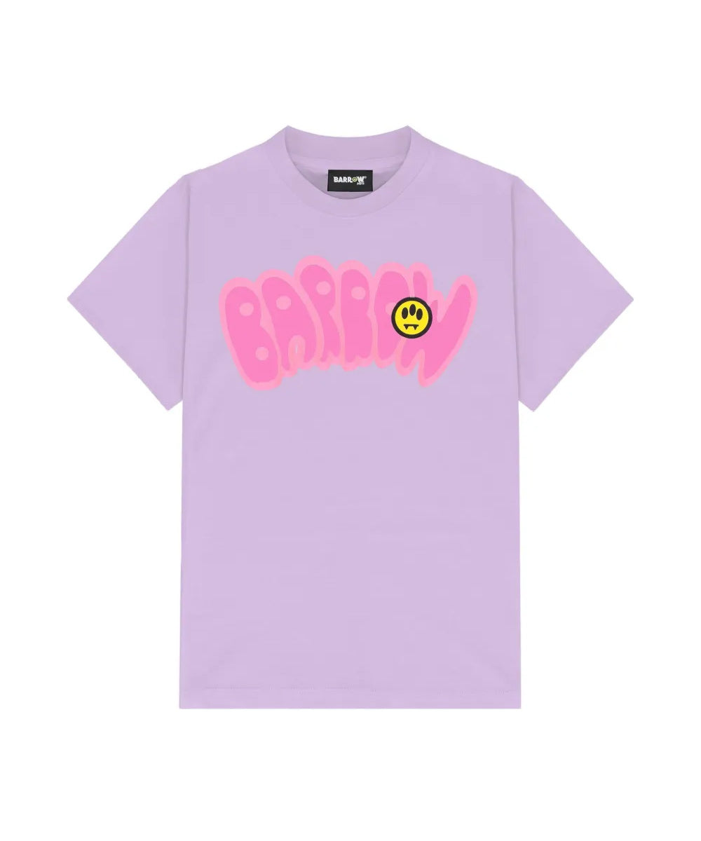 Barrow Kids T-Shirt Lilla con Stampa per Bambine