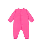 Moschino Kids Tutina Fucsia con Stampa Teddy per Neonate (retro)