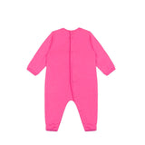 Moschino Kids Tutina Fucsia con Stampa Teddy per Neonate (retro)