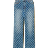 Twinset Kids Jeans con Oval T All Over per Bambine