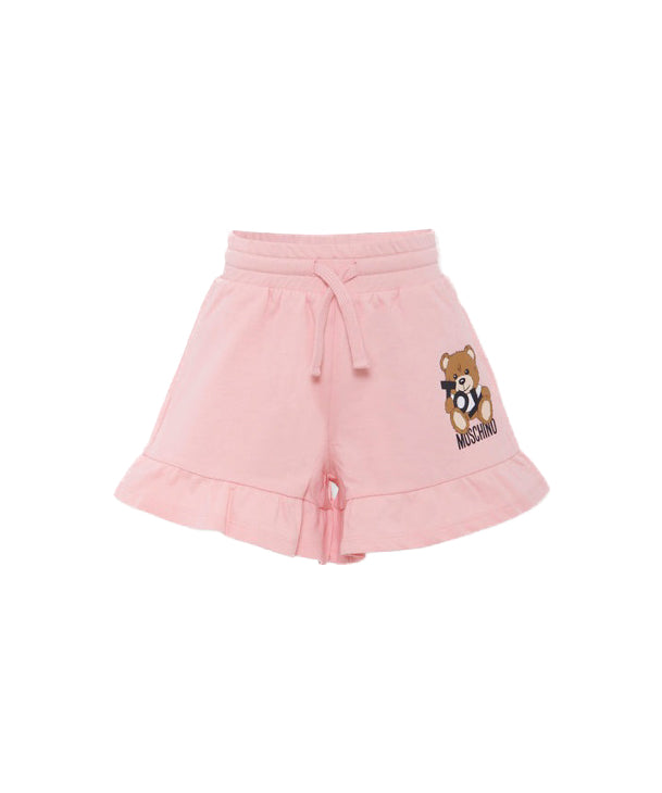 Moschino Kids Shorts Rosa con Stampa Toy per Bambine