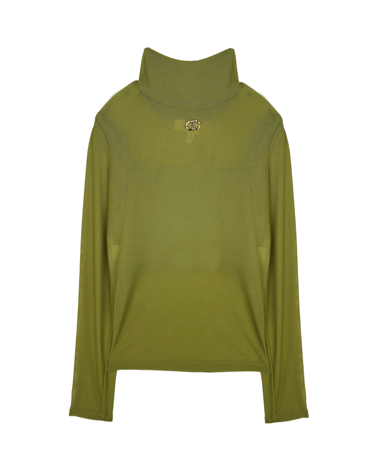 Twinset Kids Maglia Lupetto Verde con Logo per Bambine