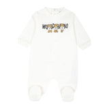 Moschino Kids Tutina Panna con Stampa Teddy Bear per Neonati 