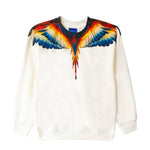 Marcelo Burlon County Of Milan Kids Felpa Girocollo Bianca per Bambini