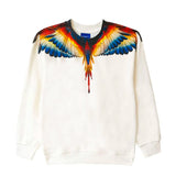 Marcelo Burlon County Of Milan Kids Felpa Girocollo Bianca per Bambini