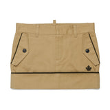 Dsquared2 Kids Gonna Beige con Tasche e Logo per Bambine