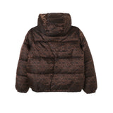 Moschino Kids Giubbino Marrone con Logo Jacquard per Neonati