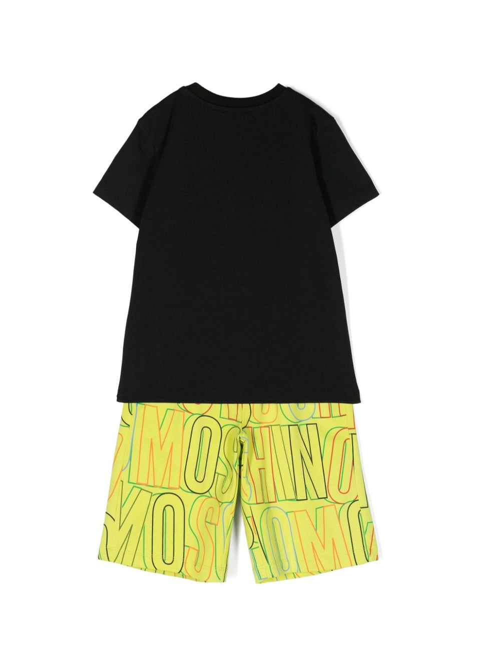 Moschino Kids Completo T-Shirt e Shorts con Logo Multicolor per Bambini ( retro)