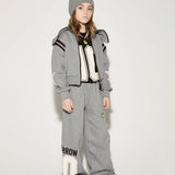 Barrow Kids Pantaloni Grigi con Fascia in Vita e Logo per Bambine