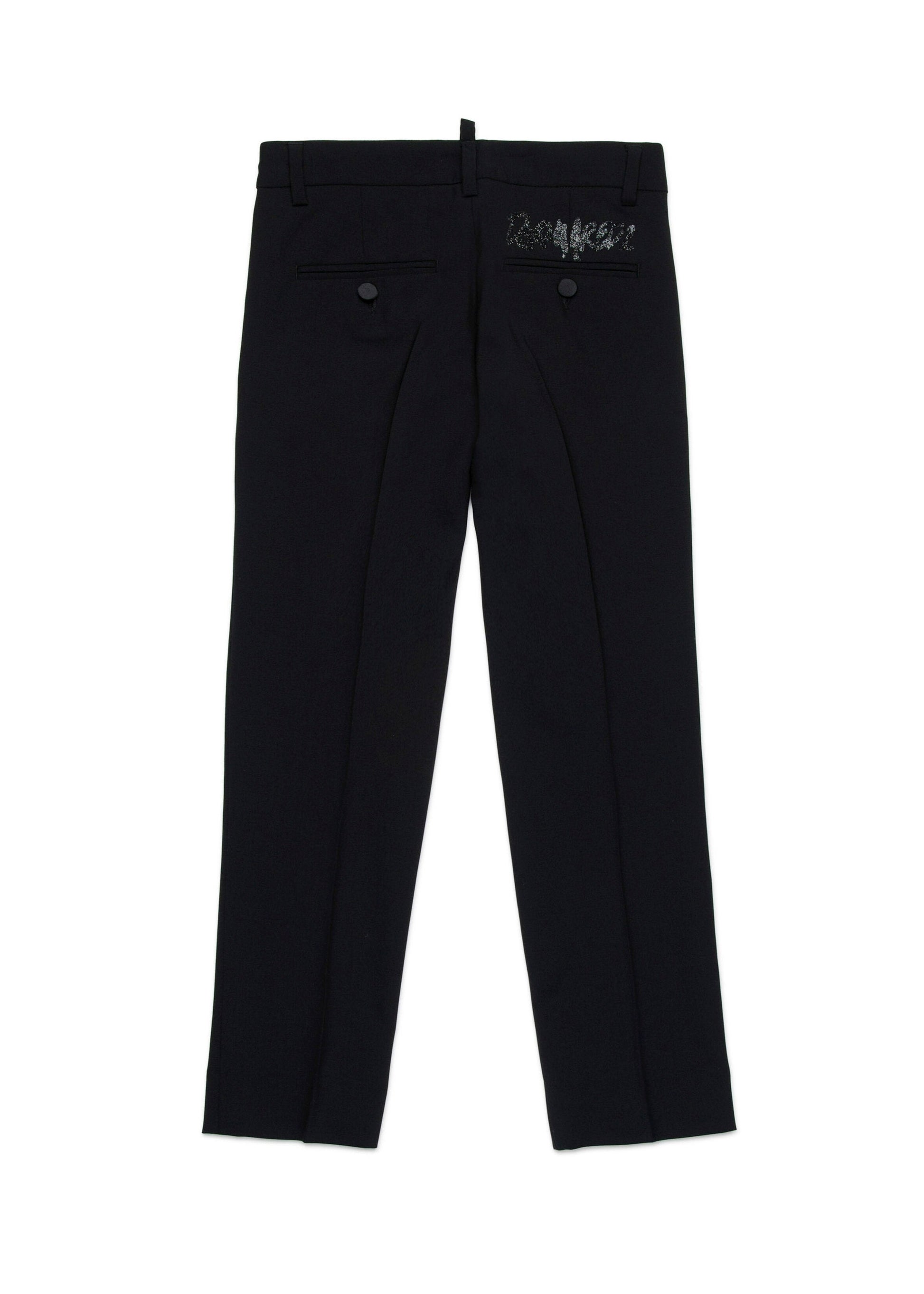 Dsquared2 Kids Pantaloni Neri con Logo per Bambini