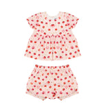 Moschino Kids Completo Abito con Motivo Cherry per Neonate