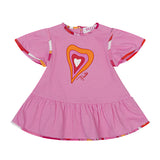Emilio Pucci Kids Abito Rosa con Stampa per Neonate