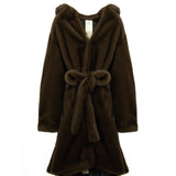 Yes London Kids Cappottino Ecovisone marrone per Bambine