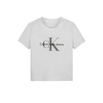 Calvin Klein Kids T-Shirt Bianca con Logo per Neonati 