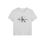 Calvin Klein Kids T-Shirt Bianca con Logo per Neonati 