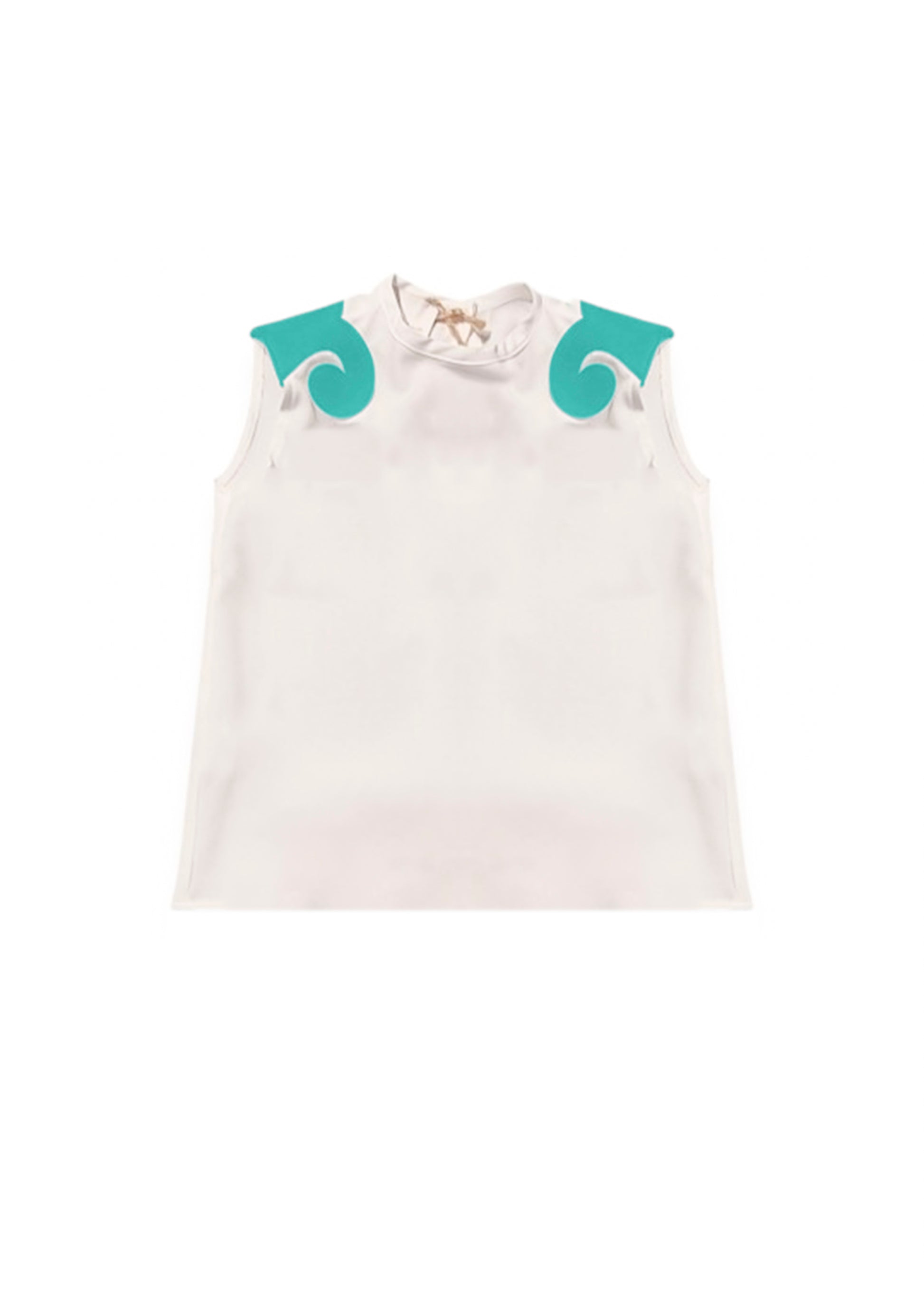 Cocò et Mamà Zora White/Tiffany Tank Top for Girls
