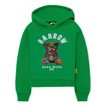 Barrow Kids Felpa Verde con Cappuccio con Stampa per Bambini