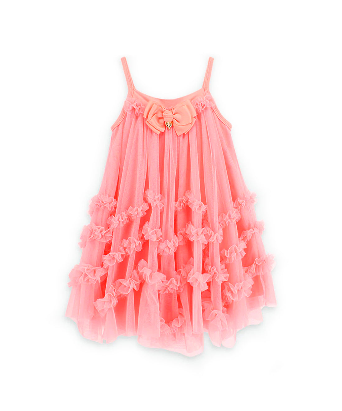 Angel's Face Abito Corallo in Tulle per Bambine