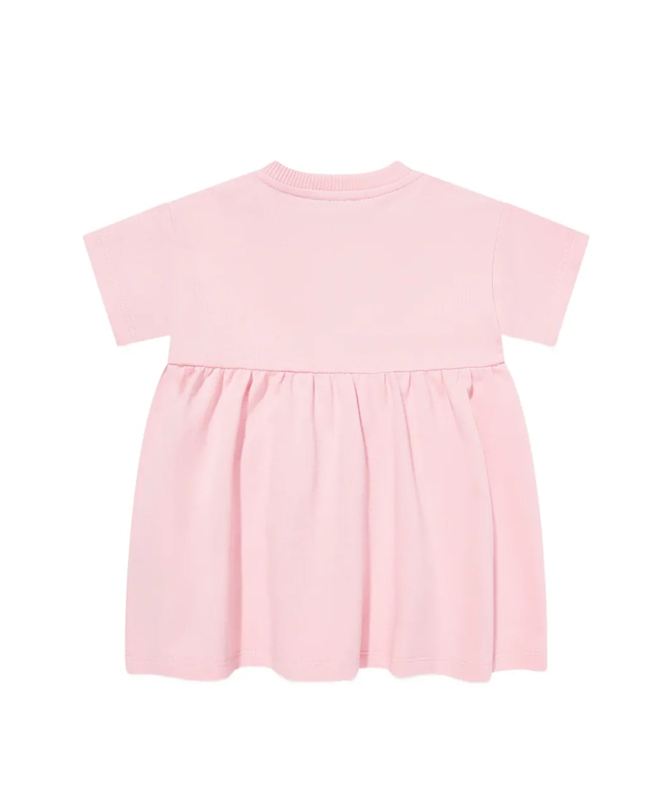 Moschino Kids Abito Rosa Con Logo Teddy Bear per Neonate