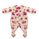Blumarine Kids Fantasia Rose Rosa e Beige con Logo Strass per Neonate