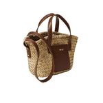 Twinset Kids Borsa Paglia e Cuoio con Maniche per Bambine