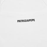 Patrizia Pepe Kids T-Shirt Bianco con Logo per Bambine