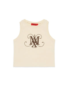 Max & co Canotta Crewneck con Stampa Logo per Bambine