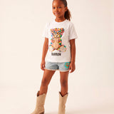 Barrow Kids T-Shirt Bianco Stampa Teddy Multicolor per Bambine
