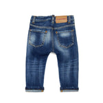 Dsquared2 Kids Jeans Denim Sfumato per Neonati (retro)