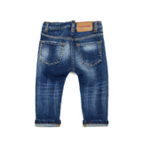 Dsquared2 Kids Jeans Denim Sfumato per Neonati (retro)