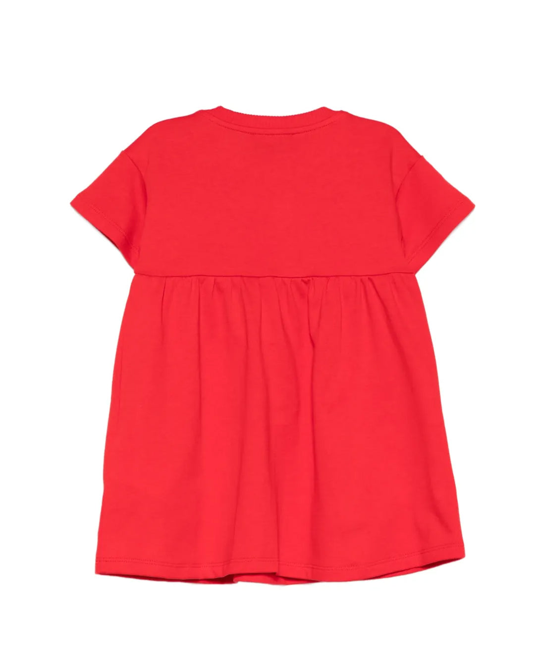 Moschino Kids Abito Rosso Con Logo Teddy Bear per Neonate