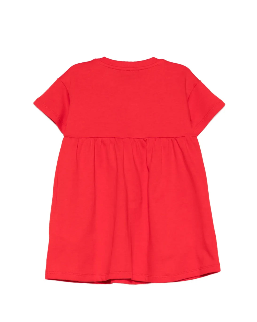 Moschino Kids Abito Rosso Con Logo Teddy Bear per Neonate