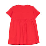 Moschino Kids Abito Rosso Con Logo Teddy Bear per Neonate