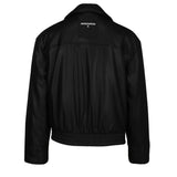 Patrizia Pepe Kids Giubbino in Pelle Nero con Zip per Bambine