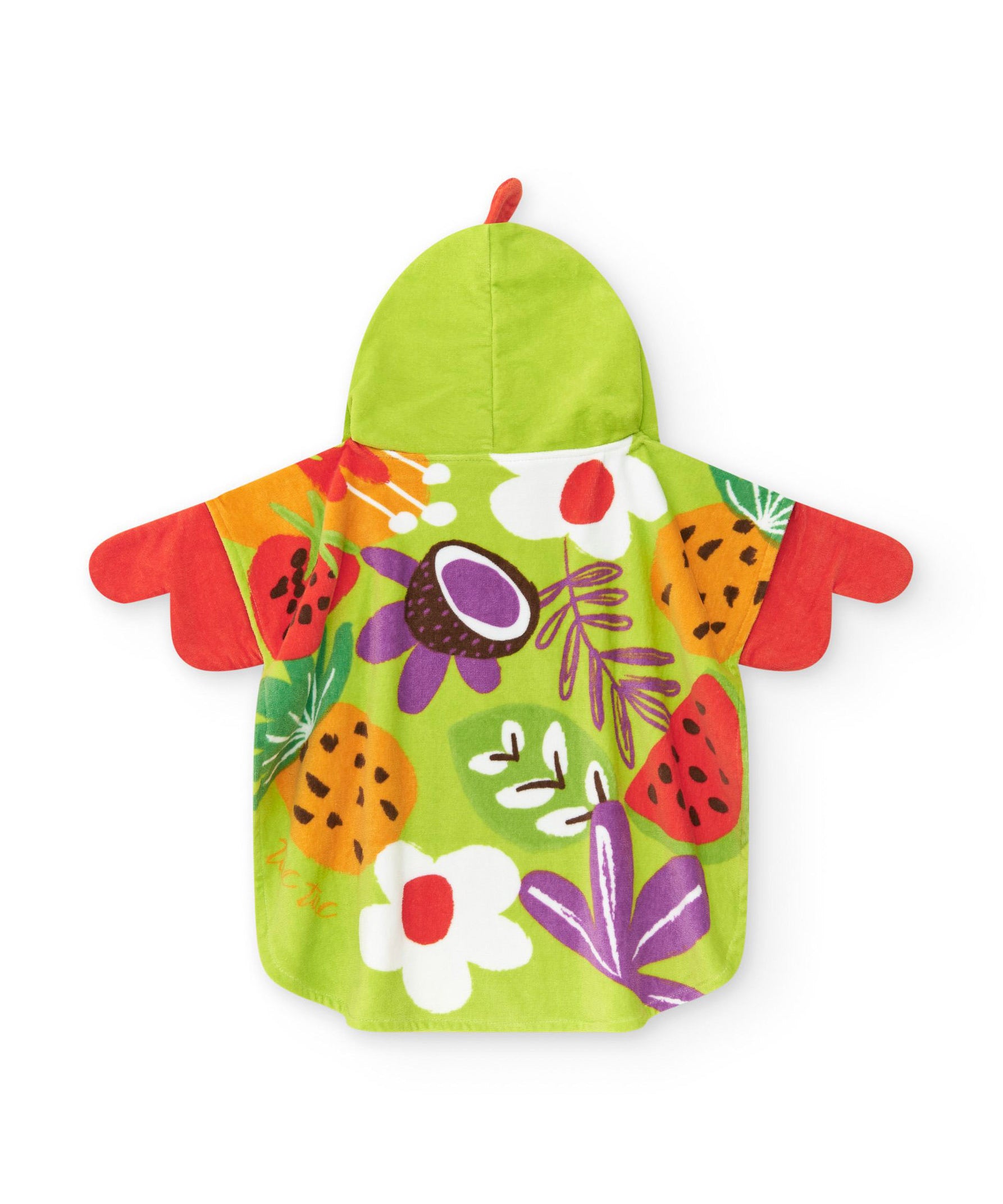 Tuc Tuc Telo Mare Stampa Birds Verde per Neonate