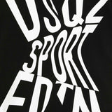 Dsquared2 Kids Black T-shirt with EDTN Sport Print for Children