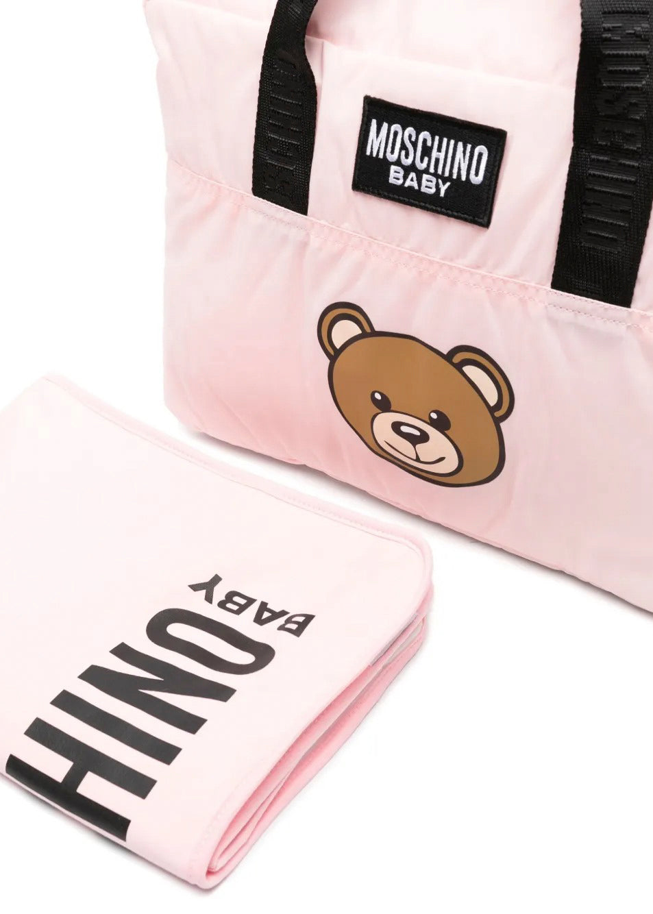 Moschino Kids Borsa Mamma Rosa con Teddy