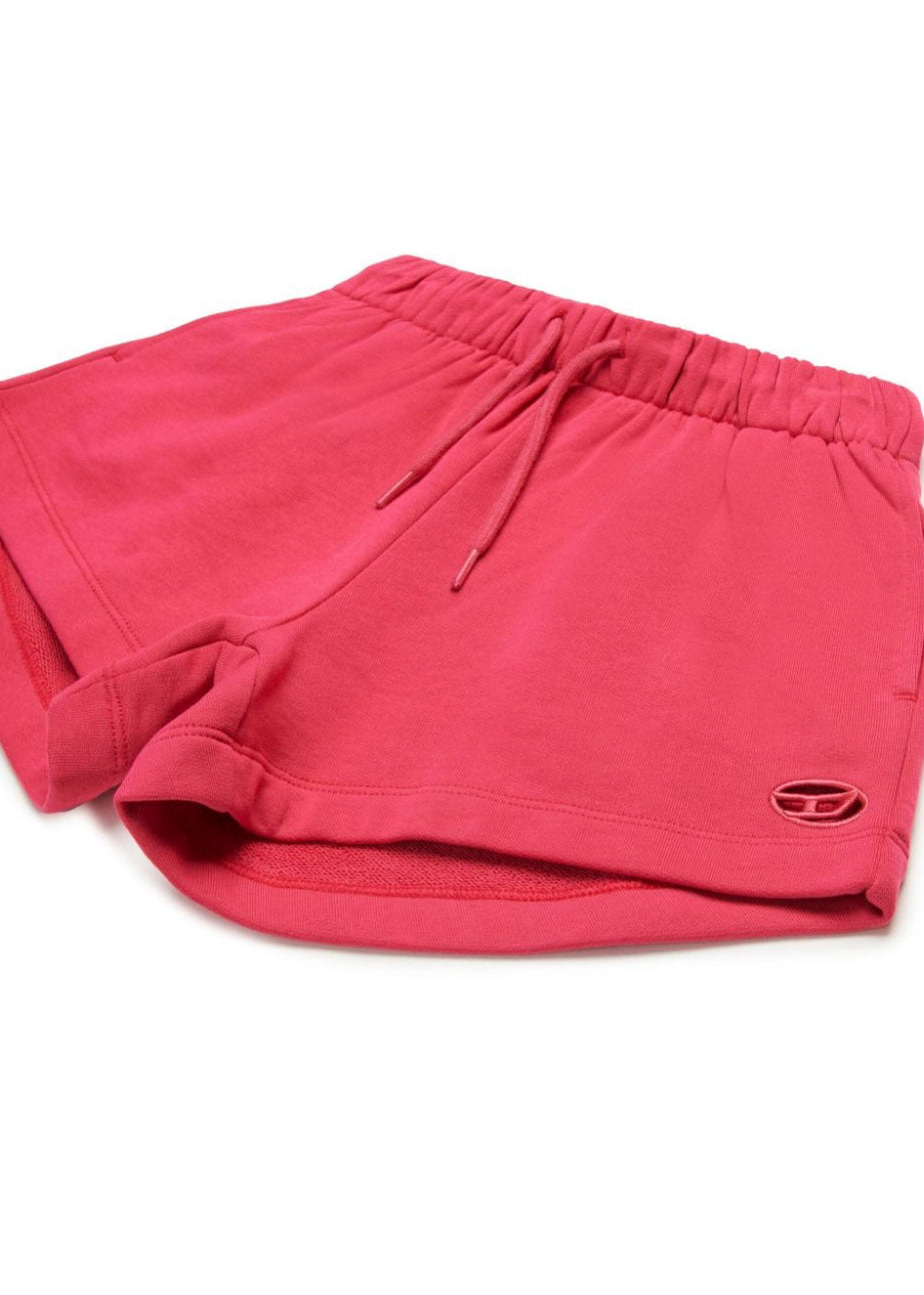 Diesel Kids Shorts Fucsia con Micro Oval D per Bambine