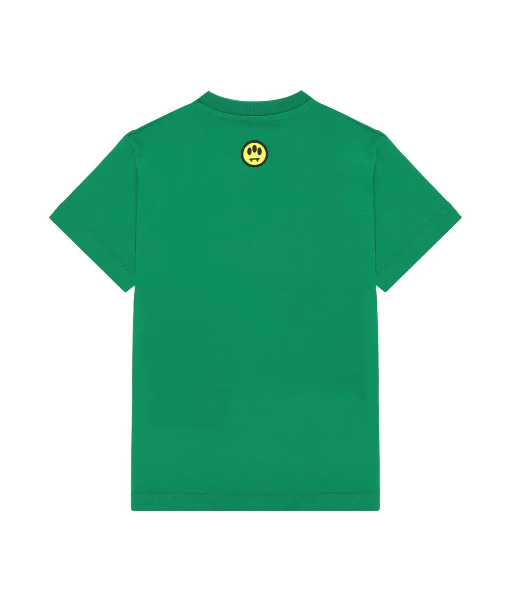 Barrow Kids T-Shirt Verde con Stampa Teddy per Bambini