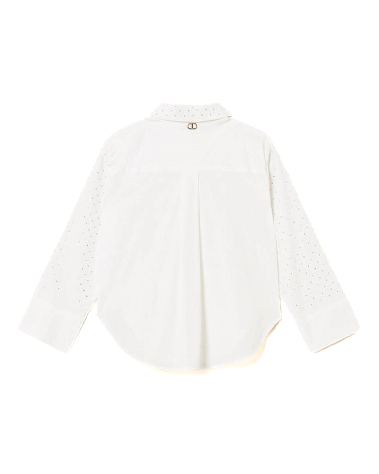 Twinset Kids Camicia con Motivo a Pois per Bambine