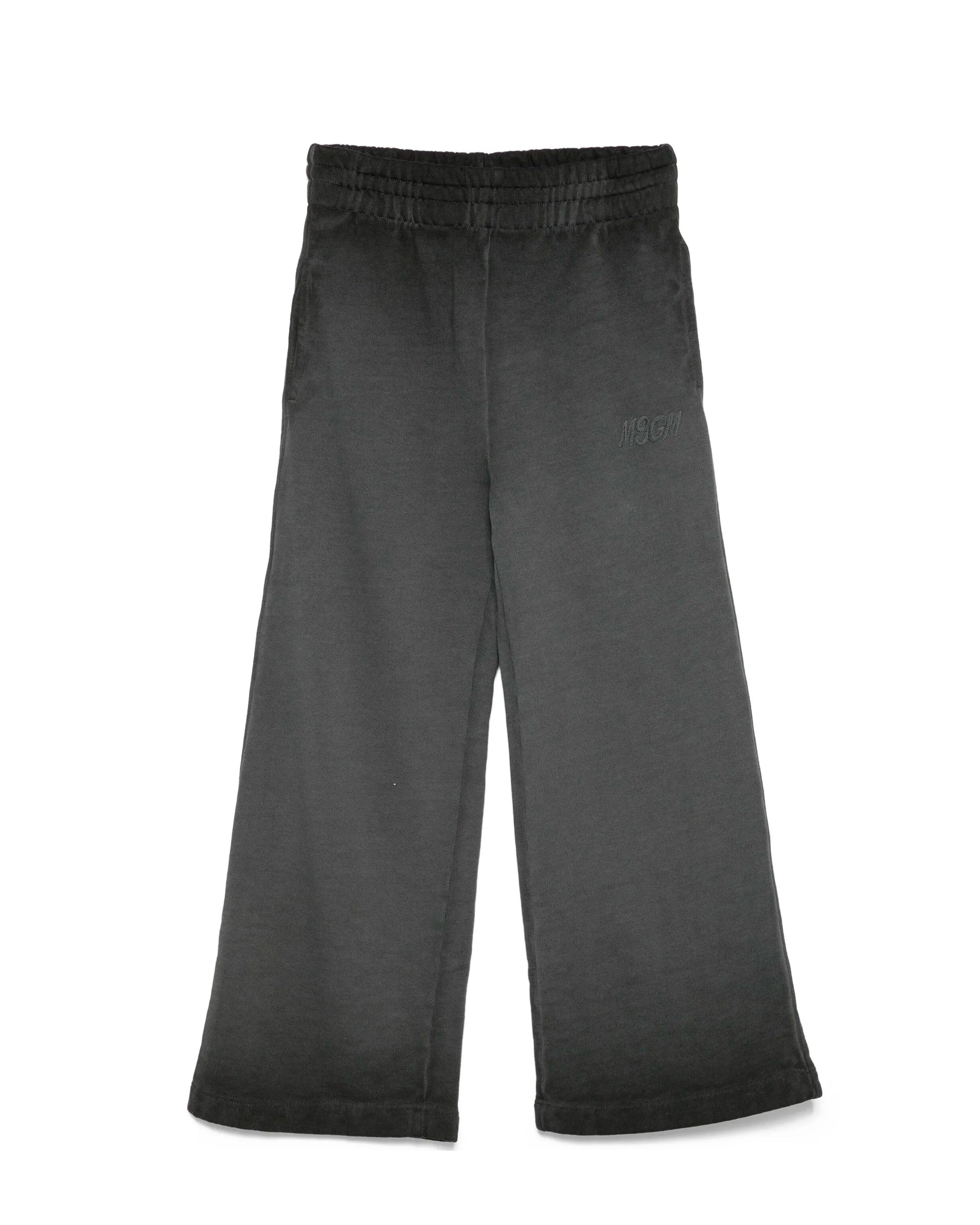 MSGM Kids Pantaloni in Tuta Piombo per Bambini