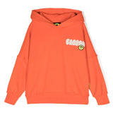 Barrow Kids Felpa con Cappuccio Arancione con Stampa Logo e Pupazzo frontale