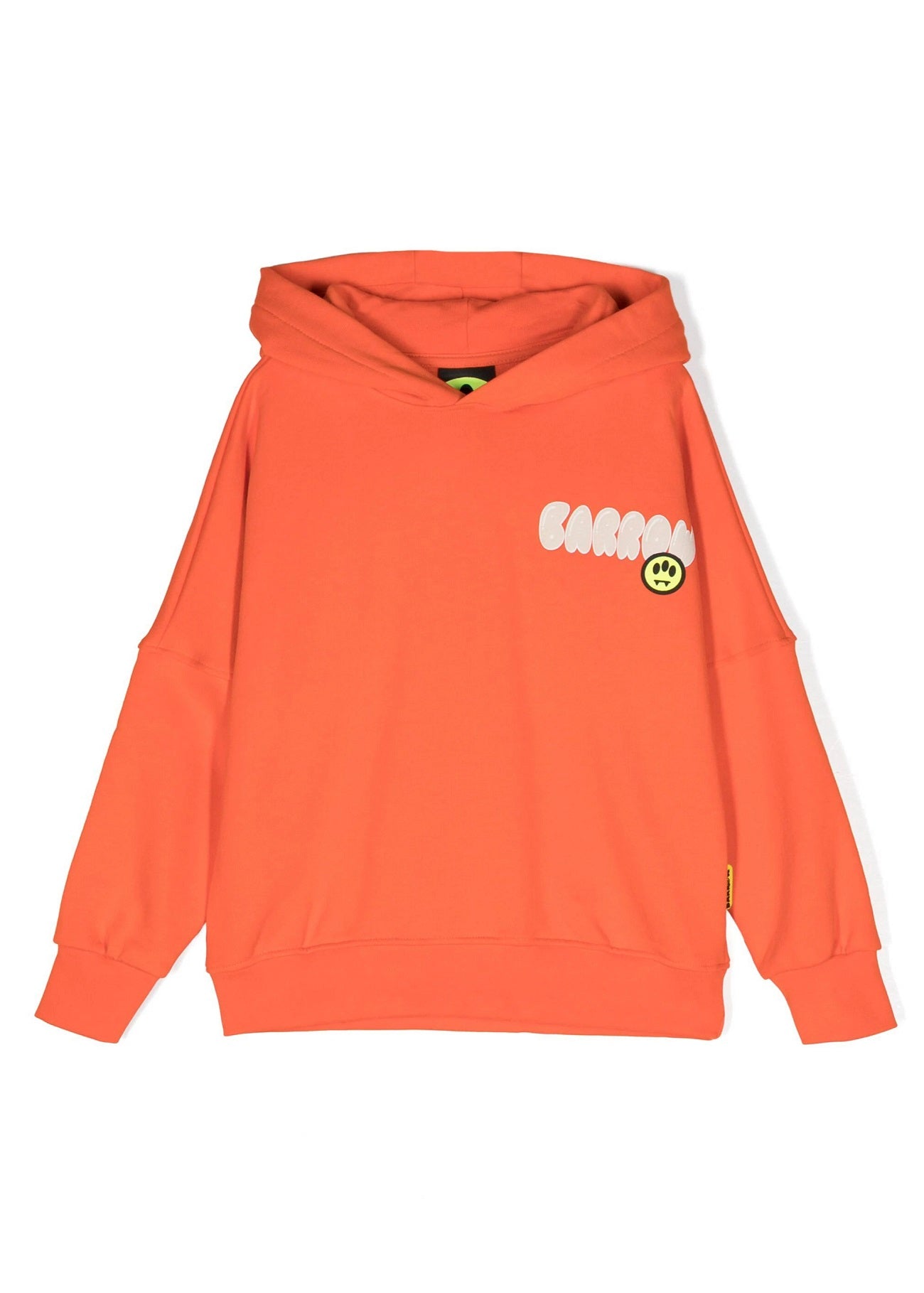 Barrow Kids Felpa con Cappuccio Arancione con Stampa Logo e Pupazzo frontale