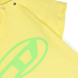 Diesel Kids T-Shirt Gialla con Logo Oval D