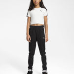 Puma Kids Pantalone Nero con Dettagli Bianchi a Contrasto per Bambine